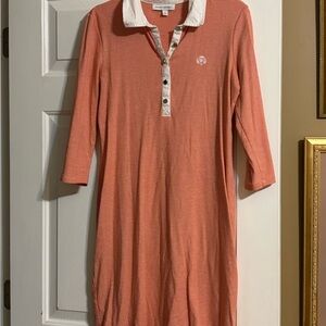 Banana Republic Orange and White Striped Dress